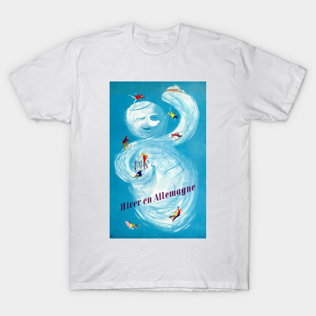 Vintage Travel Poster Germany Hiver en Allemagne T-Shirt by vintagetreasure